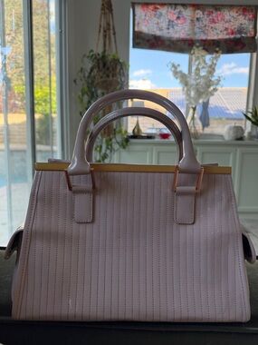 TED BAKER PALE PINK PATENT PURSE